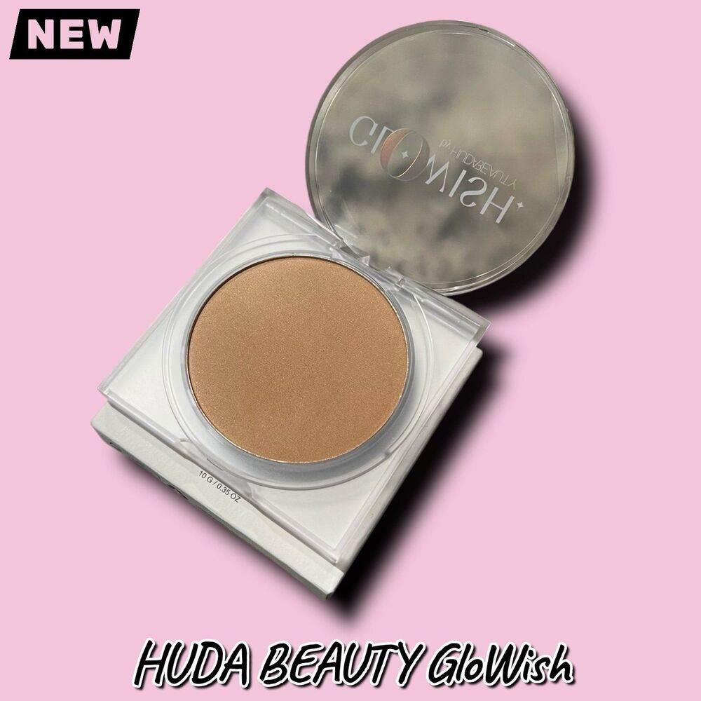 New NIB HUDA BEAUTY GloWish Luminous Pressed Powder – Shade 07 Tan Light - Picture 4 of 9